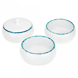 Набор для холодца керамический Русский 3 предмета по 0,9л, д16,5см Варадеро, h23см, с крышкой (Россия) - Домашняя мода фото 2