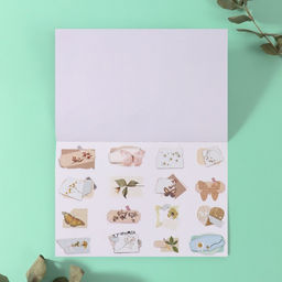 Наклейки в книжке «Классика и акварель», 3 фона, 20.7×14.2 см