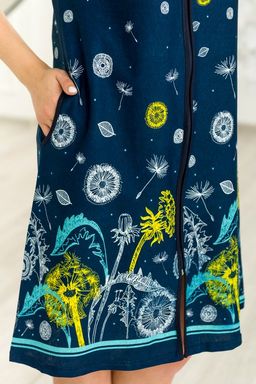 Халат женский из кулирки Лето темно-синий - Амадэль фото 6