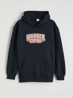 Stranger Things Bask?l? Erkek ?ocuk Kal?n Sweatshirt