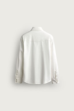 CAMISA WESTERN REGULAR FIT ALGOD?N - LYOCELL / Blanco - Zara фото 7