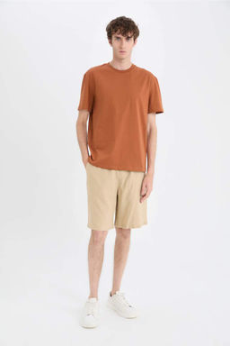 New Regular Fit Bisiklet Yaka Basic Duz K?sa Kollu Tisort - Defacto фото 3