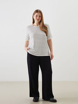 Bisiklet Yaka ?izgili Kad?n Ti??rt