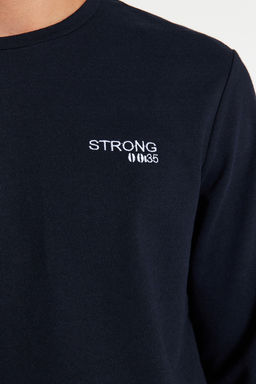 TRENDYOL MAN Lacivert Regular Fit Nak?s Detayl? Orme Pijama Tak?m? TMNAW24PT00030 - Trendyolmilla фото 11