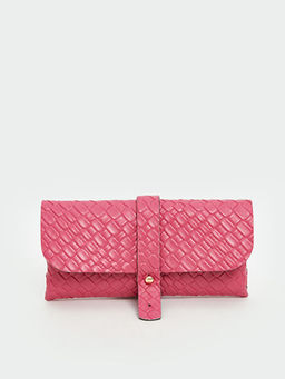 Deri G?r?n?ml? Kroko Desenli Kad?n C?zdan