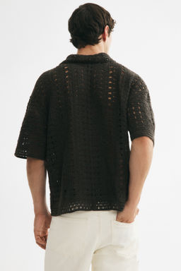 Polo efecto crochet Relaxed Fit - H&m фото 4