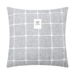 Наволочка декоративная Этель Квадраты цвет серый,45х45 см полиэстер  фото 5