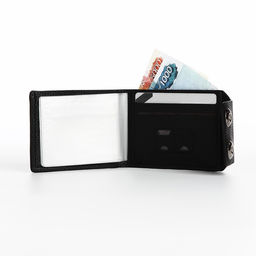 Портмоне на магнитах, отдел для купюр, карт, монет, цвет чёрный - Simaland фото 6