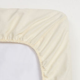 Простыня на резинке Этель 140*200*25, цв.молочный, 100% хлопок, поплин 125г/м2  фото 3