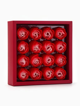 Набор мыльных роз в коробке 16 штук, красно-белые - SB BEAUTY фото 4