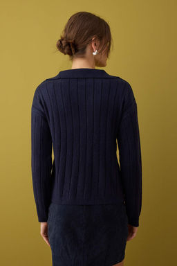 Ekru Yunlu Basic Polo Yaka Triko H?rka TWOAW26HI00084 - Trendyolmilla фото 4