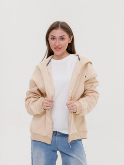 308 Зип толстовка оверсайз, беж - Knitka wear фото 3