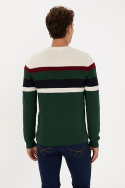 Erkek Slim Fit Bisiklet Yaka Koyu YeЕil Kazak - U.s. polo assn фото 5