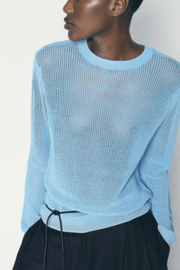 MESH KNIT SWEATER - Zara фото 2