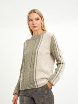 джемпер женский с косами