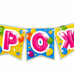 Гирлянда бумажная не ленте «С днём рождения», 176 см