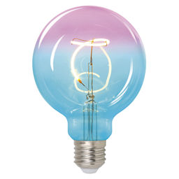 LED-SF01-4W/SOHO/E27/CW BLUE/WINE GLS77TR Лампа светодиодная SOHO. Синяя/винная колба. Спиральный филамент. Картон. ТМ Uniel