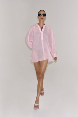 CAMISA FLUIDA CON RAMIO ZW COLLECTION / Rosa