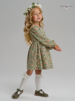 Платье Моана цветочки на хаки - Sovalina фото 19