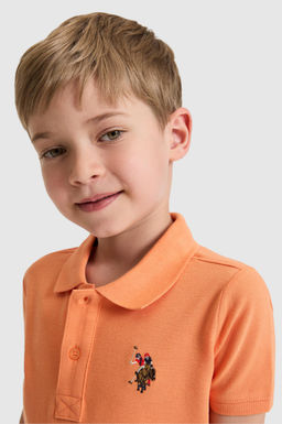 Erkek _ocuk Turuncu Polo Yaka Basic Ti__rt - U.s. polo assn фото 2