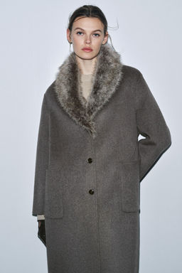 ZW COLLECTION LIMITED EDITION WOOL BLEND COAT - Zara фото 2
