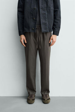 PANTAL?N CINTURA JOGGER CONFORT / Verde medio