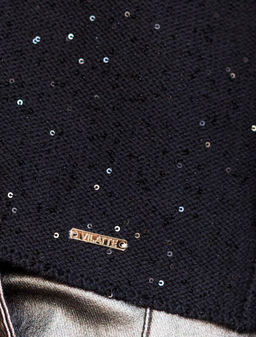 Джемпер из хлопковой пряжи с пайетками - Vilatte фото 5