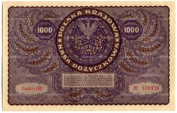 Банкнота 1000 марок 1919 года Польша