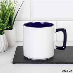 Кружка 350 мл прямая Классика синий / AK-01 /уп 36/ ПРОМО АКЦИЯ