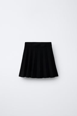 PLEATED KNIT SKIRT