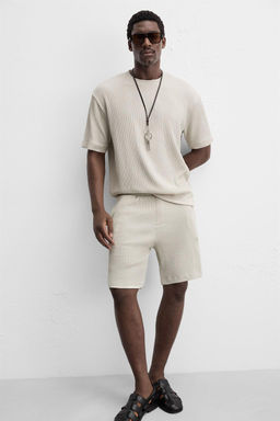 IRREGULAR TEXTURED BERMUDA SHORTS - Zara фото 5