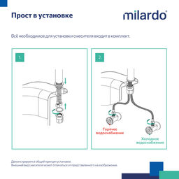 RORWT0JM05, Смеситель для кухни, белый матовый, Rora, MI
