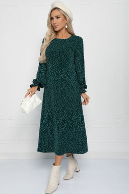 Платье Осенний разговор (темно-зеленое) П11168 - Lt collection фото 4