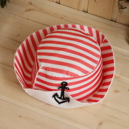 Шапка-панама для бани с принтом Красная полоска - Simaland фото 2