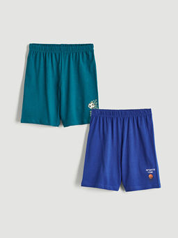 Bask?l? Erkek ?ocuk ?ort Pijama Alt? 2li