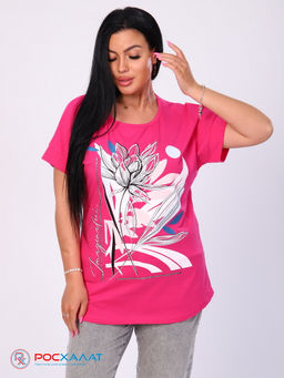 Женская футболка с принтом фуксия КФ-01 (7)