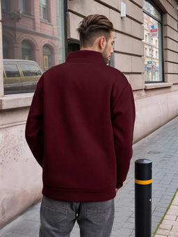 Толстовка мужская с зип-воротником "Samara" бордо