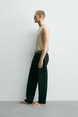 CAMISETA TANK RELAXED FIT VISCOSA - LINO / Beige