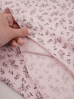 Трикотаж Кулир.гладь "Узелок нежности-серый букетик", ш.1.96м (0.98м*2, чулок), Пенье, хлопок-100%, 145гр/м.кв