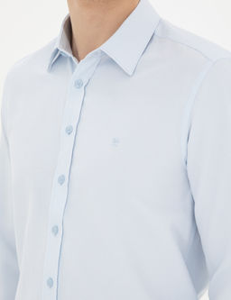 A__k Mavi Slim Fit Arm_rl_ Uzun Kollu G_mlek