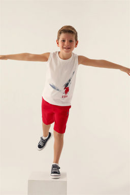 Кремовый пижамный комплект для мальчика - U.s. polo assn фото 3