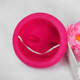 Шляпа детская соломенная для девочки «Котёнок», р-р 52-54, 2-6 лет