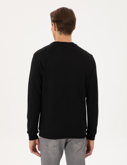 Siyah Regular Fit Sweatshirt - Pierre cardin фото 5
