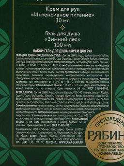 Подарочный набор Happy New Year: гель для душа и крем для рук, Frosted Winter, URAL LAB