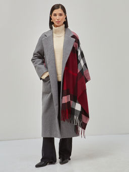 В составе шерсть и кашемир! теплый двусторонний палантин - Tantino фото 5