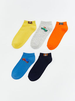 Desenli Erkek ?ocuk Patik ?orap 5li