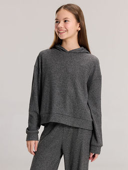 Kap??onlu K?z ?ocuk Sweatshirt ve E?ofman Alt?