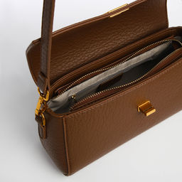 Сумка женская,26*9*12, отд на клапане, 2 ремня, коричневый - Textura фото 8