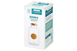Банка стеклянная 1,1 л 10*10*20,5 см Glaskraft Home Fantasy с пробковой крышкой - Elan gallery фото 6