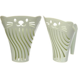 Цена за 3 шт. Совок - ковш для кошачьего туалета "ДОНКОТТИКО", цвет оливковый, 17*12см (лейбл)